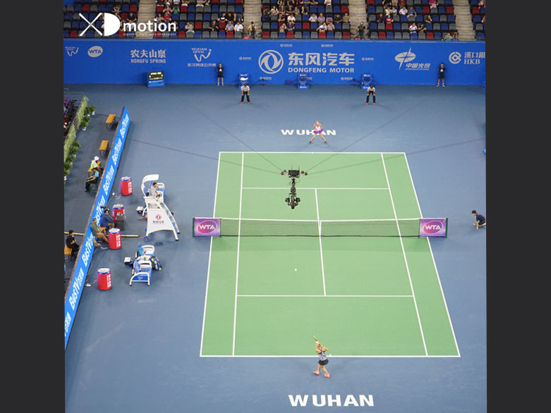 X fly 3d cablecam Wuhan tennis 2015 XD motion