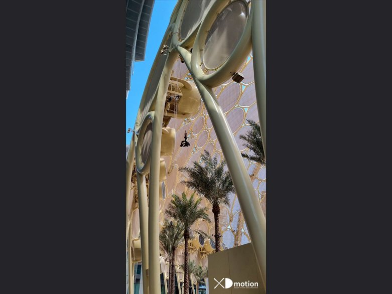 Expo Dubai 2021 X fly mini cablecam UHD Augmented Reality