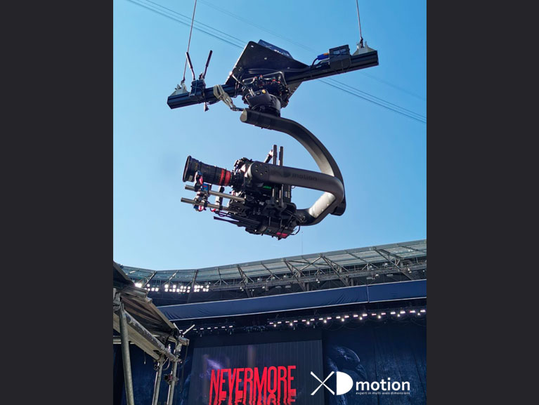 Mylene Farmer concert Nevermore 2023 with X fly 2D and vertical cablecams