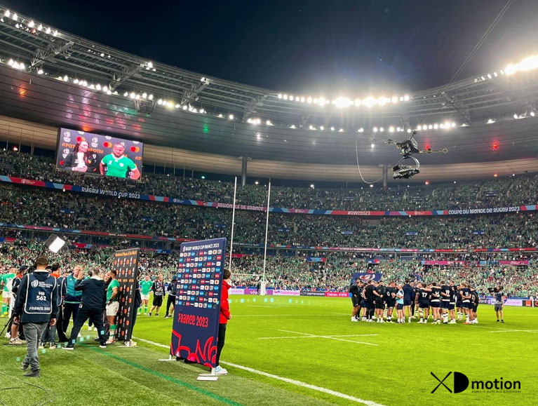 X fly 3D cablecam at Rugby World Cup 2023