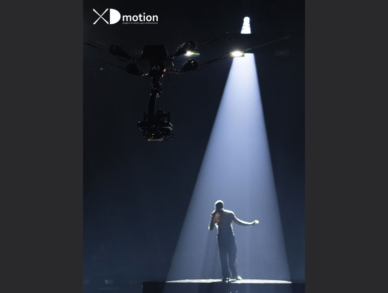 Usher concert in Paris shooting by XD motion with X fly 3d cablecam