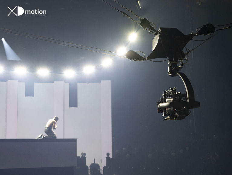 Usher concert in Paris shooting by XD motion with X fly 3d cablecam